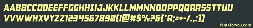 Buchanansemital Font – Yellow Fonts on Black Background