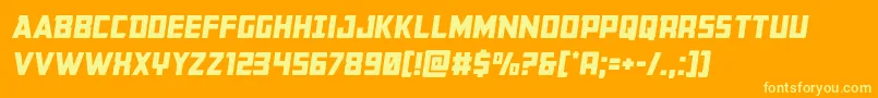 Buchanansemital Font – Yellow Fonts on Orange Background