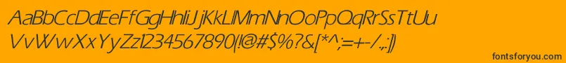 ErasItalic Font – Black Fonts on Orange Background