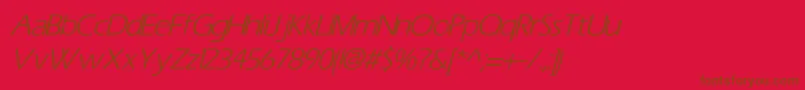 ErasItalic Font – Brown Fonts on Red Background