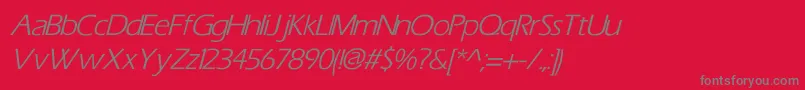 ErasItalic Font – Gray Fonts on Red Background