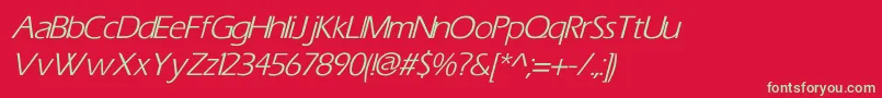 ErasItalic Font – Green Fonts on Red Background