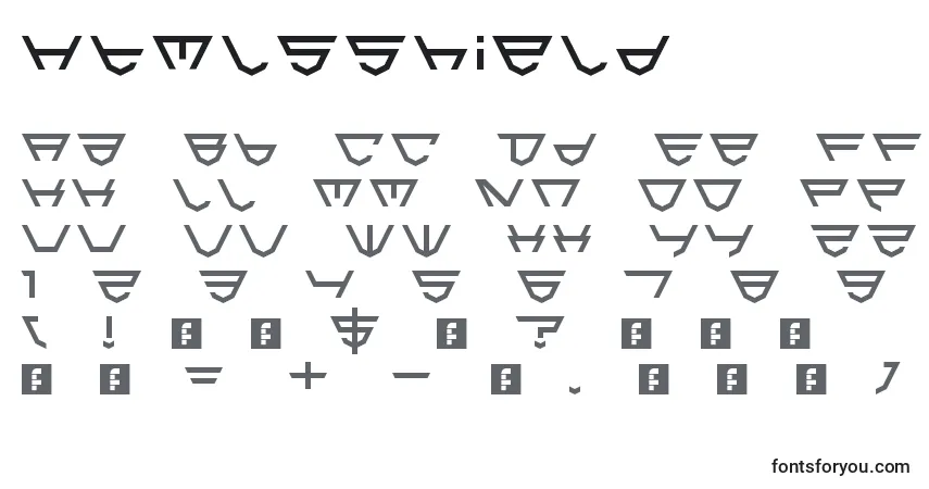 Schriftart Html5Shield – Alphabet, Zahlen, spezielle Symbole