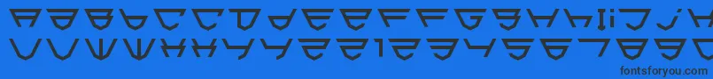 Html5Shield Font – Black Fonts on Blue Background