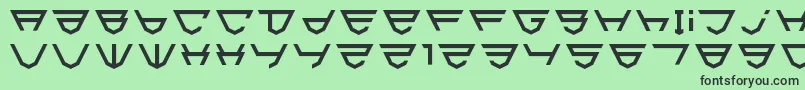Html5Shield-fontti – mustat fontit vihreällä taustalla