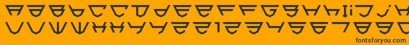 Шрифт Html5Shield – чёрные шрифты на оранжевом фоне