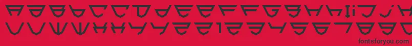 Html5Shield Font – Black Fonts on Red Background