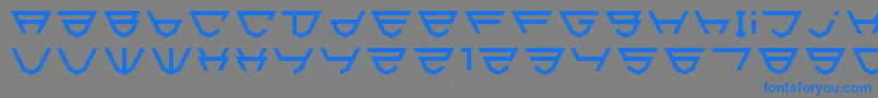 Html5Shield-fontti – siniset fontit harmaalla taustalla