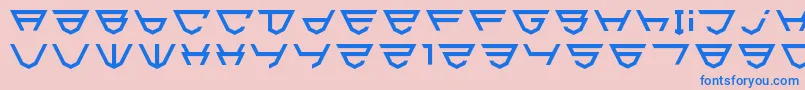 Html5Shield-fontti – siniset fontit vaaleanpunaisella taustalla
