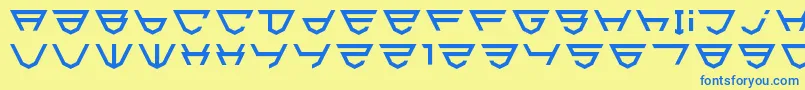 フォントHtml5Shield – 青い文字が黄色の背景にあります。