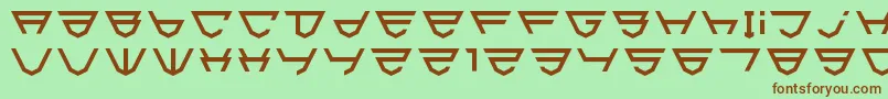 Html5Shield-fontti – ruskeat fontit vihreällä taustalla