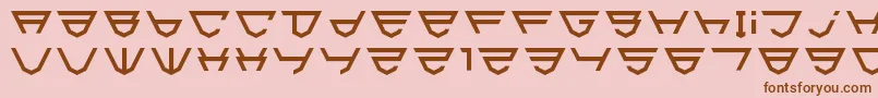 Html5Shield-fontti – ruskeat fontit vaaleanpunaisella taustalla