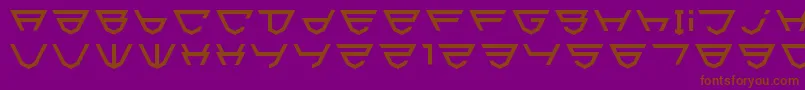 Html5Shield-fontti – ruskeat fontit violetilla taustalla