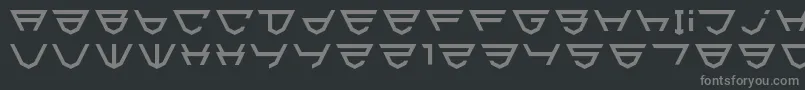 Html5Shield-fontti – harmaat kirjasimet mustalla taustalla