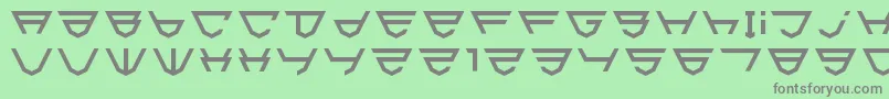 Html5Shield-fontti – harmaat kirjasimet vihreällä taustalla