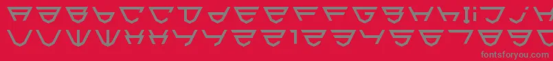 Html5Shield-fontti – harmaat kirjasimet punaisella taustalla