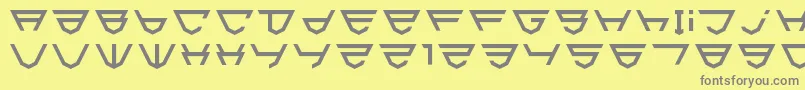 Html5Shield-fontti – harmaat kirjasimet keltaisella taustalla