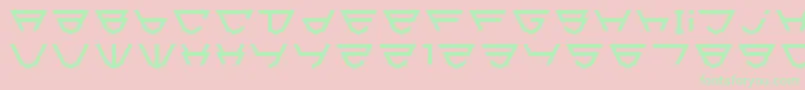 Html5Shield-fontti – vihreät fontit vaaleanpunaisella taustalla