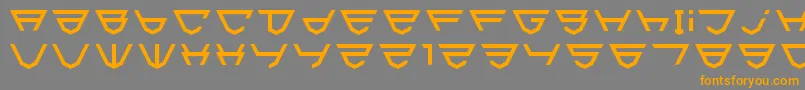 フォントHtml5Shield – オレンジの文字は灰色の背景にあります。