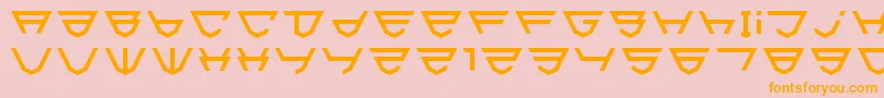フォントHtml5Shield – オレンジの文字がピンクの背景にあります。