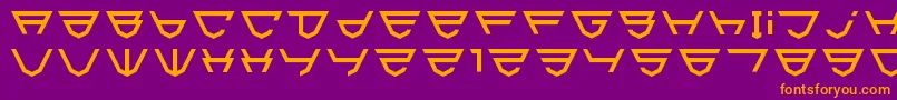 Html5Shield-Schriftart – Orangefarbene Schriften auf violettem Hintergrund