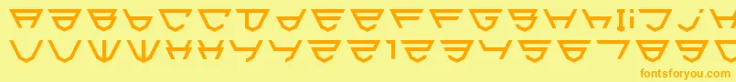 フォントHtml5Shield – オレンジの文字が黄色の背景にあります。