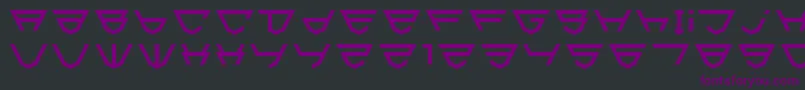 Html5Shield-fontti – violetit fontit mustalla taustalla