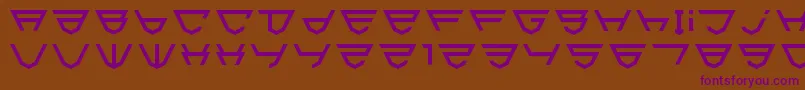 Html5Shield-fontti – violetit fontit ruskealla taustalla