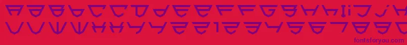 Html5Shield-fontti – violetit fontit punaisella taustalla