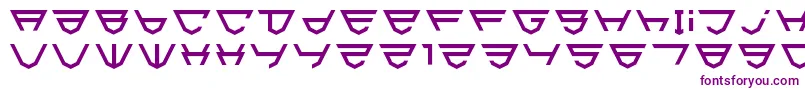 Html5Shield-fontti – violetit fontit valkoisella taustalla