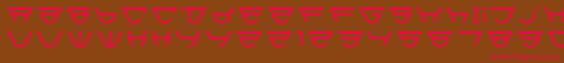 フォントHtml5Shield – 赤い文字が茶色の背景にあります。