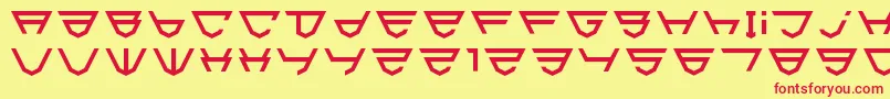 Html5Shield-fontti – punaiset fontit keltaisella taustalla
