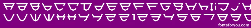 Html5Shield-Schriftart – Weiße Schriften auf violettem Hintergrund