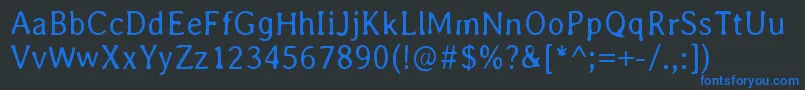 AveriaLight Font – Blue Fonts on Black Background