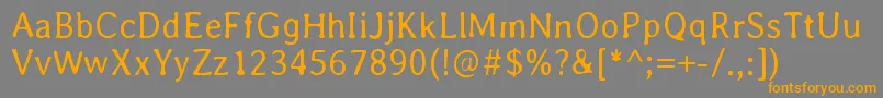AveriaLight Font – Orange Fonts on Gray Background