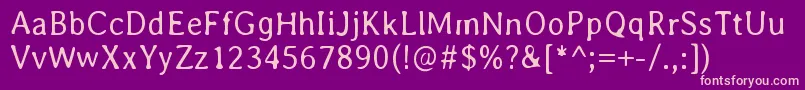 AveriaLight Font – Pink Fonts on Purple Background