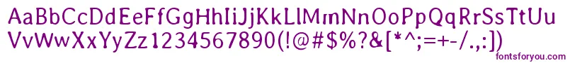 AveriaLight Font – Purple Fonts on White Background