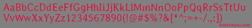AveriaLight Font – Red Fonts on Gray Background