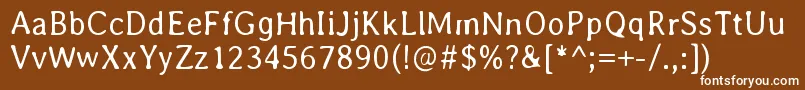 AveriaLight Font – White Fonts on Brown Background