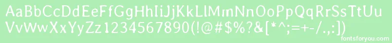 AveriaLight Font – White Fonts on Green Background