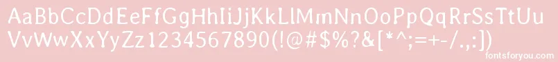 AveriaLight Font – White Fonts on Pink Background