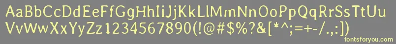 AveriaLight Font – Yellow Fonts on Gray Background