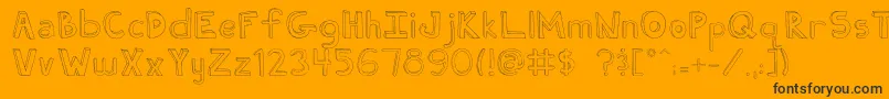 FhUgly Font – Black Fonts on Orange Background