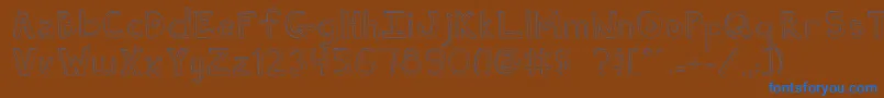 FhUgly Font – Blue Fonts on Brown Background