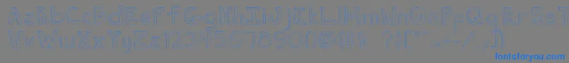 FhUgly Font – Blue Fonts on Gray Background