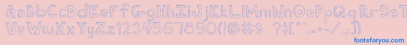 FhUgly Font – Blue Fonts on Pink Background