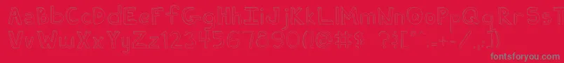 FhUgly Font – Gray Fonts on Red Background