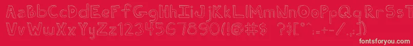 FhUgly Font – Green Fonts on Red Background