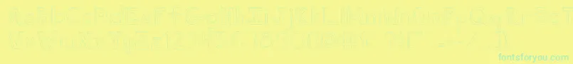 FhUgly Font – Green Fonts on Yellow Background
