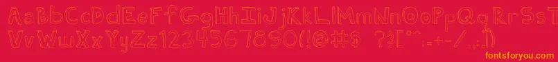 FhUgly Font – Orange Fonts on Red Background